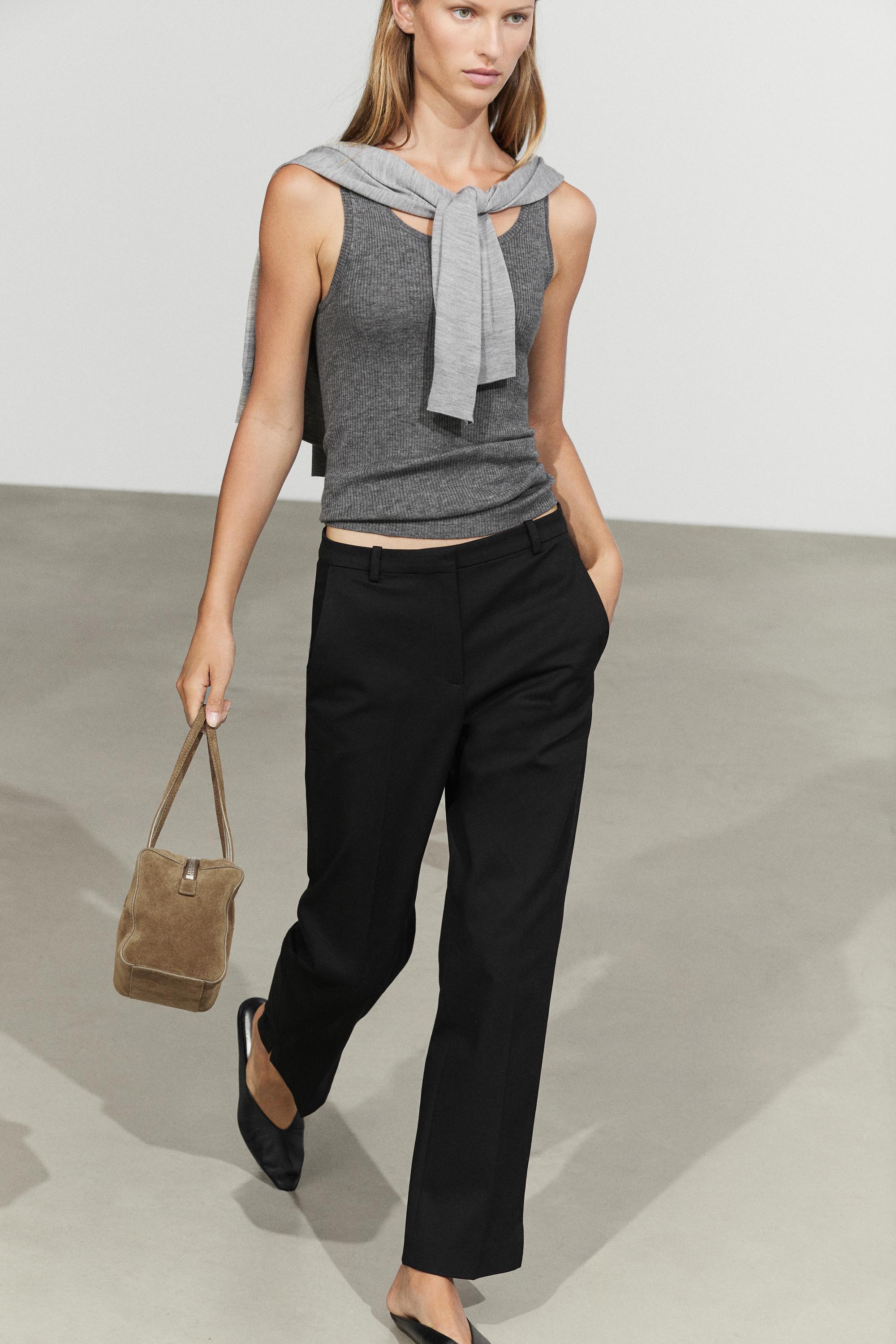 Straight stretch trousers